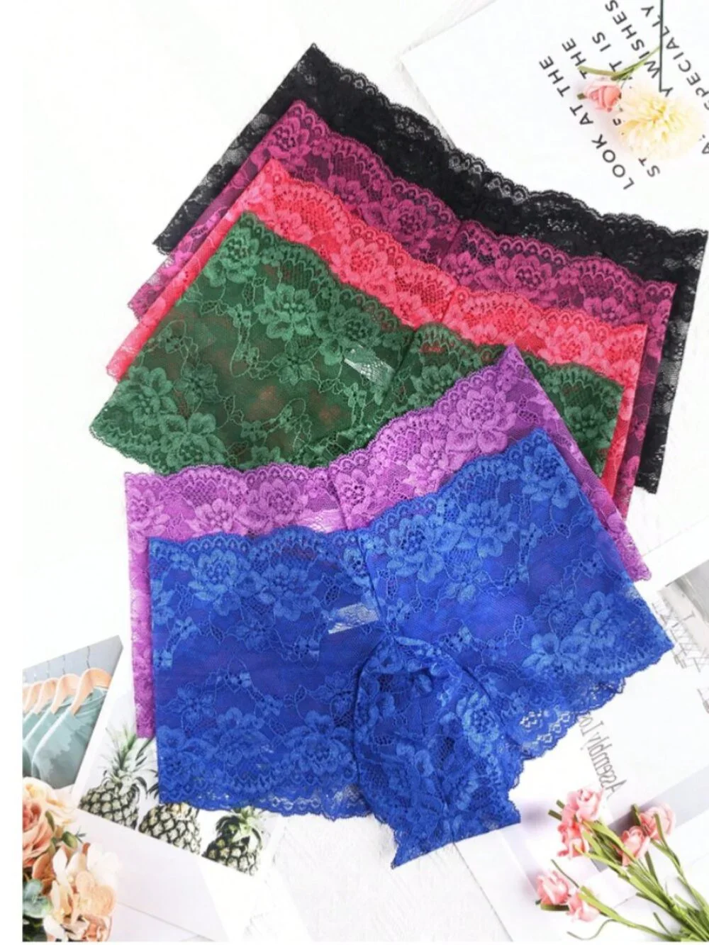 6-Piece Men's Sexy Lace Corner Underwear
